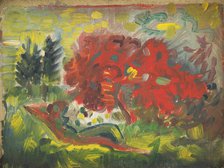 Reclining Nude in a Garden, 1940-1944. Creator: Arnold Peter Weisz-Kubincan.