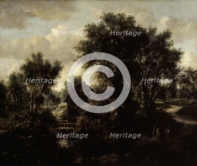 The water mill, c1700. Creator: Meindert Hobbema.