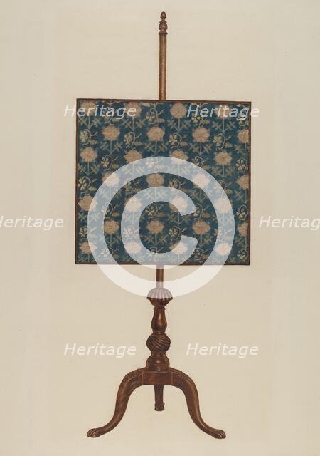 Fire Screen, c. 1941. Creator: Rolland Livingstone.