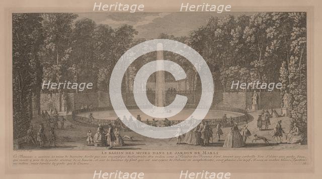 Pool of the Muses at Marli. Creator: Jacques Rigaud (French, 1681-1754).