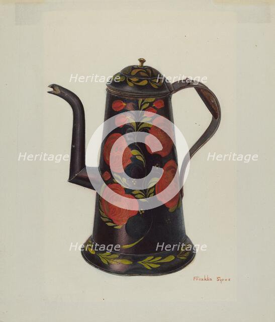 Toleware Teapot, c. 1939. Creator: Franklyn Syres.