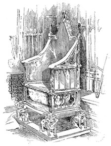 The Coronation Chair, Westminster Abbey, London, 1900. Artist: Unknown