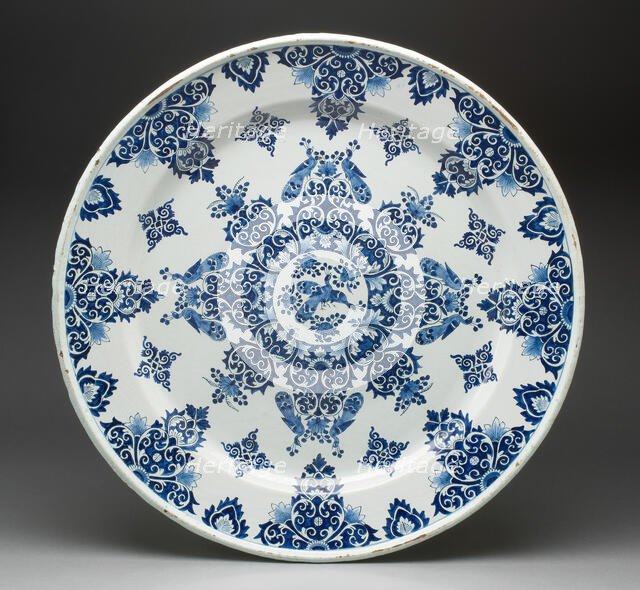 Platter, Rouen, c. 1700/20. Creator: Unknown.