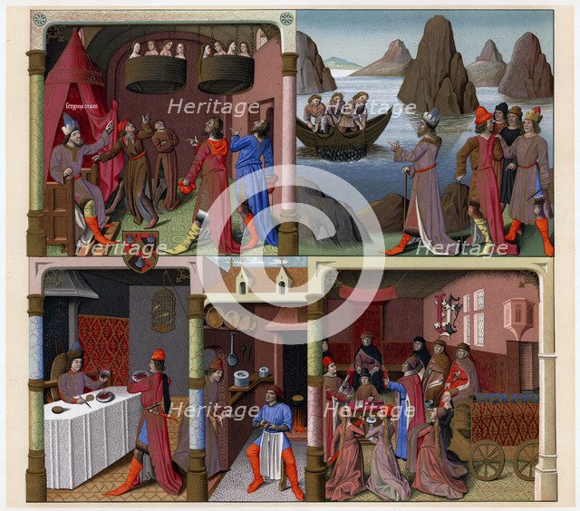 Sergius Orata and other Romans, 1473-1480.Artist: Francois Fouquet