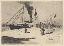 Embarcadere à Trouville (Wharf at Trouville), 1877. Creator: Felix Hilaire Buhot.