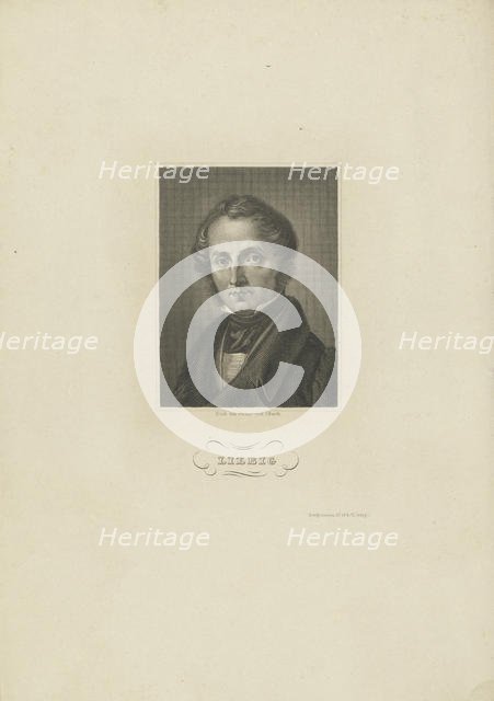 Portrait of the chemist Justus von Liebig, c. 1840. Creator: Barth, Carl (1787-1853).