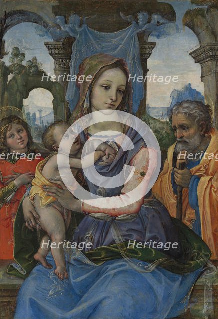 Madonna and Child with Saint Joseph and an Angel. Creator: Raffaellino del Garbo.
