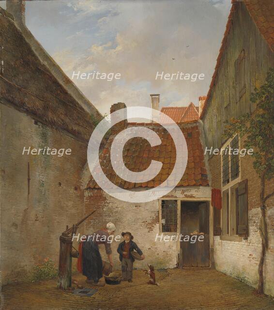 Inner Courtyard, 1820-1830. Creator: Andreas Schelfhout.