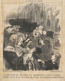 Le danger de faire voir a des enfants ..., 19th century. Creator: Honore Daumier.