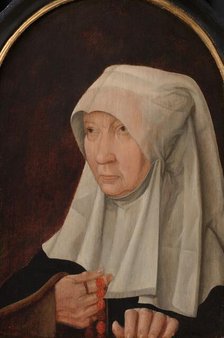 Portrait of Jacomina Claesdr van Ruyven (died 1509), Wife of Arent Franckensz van der Meer, c.1550-c Creator: Anon.