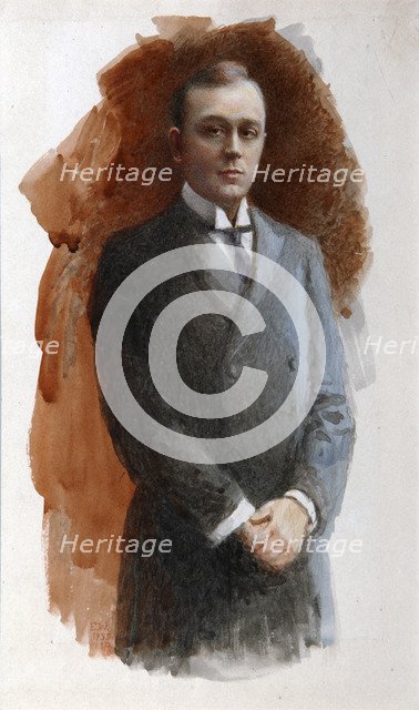 Portrait of the opera singer Leonid Vitalyevich Sobinov (1872–1934), 1934.  Creator: Wisel, Emil Oskarovich (1866-1943).