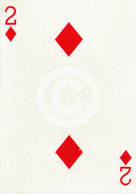 2 of Diamonds from a deck of Goodall & Son Ltd. playing cards, c1940. Artist: Unknown.