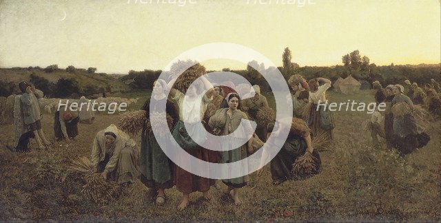 Calling in the Gleaners, 1859. Artist: Breton, Jules (1827-1906)