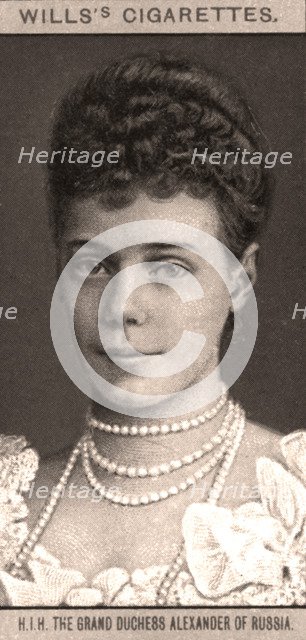 H.I.H The Grand Duchess Alexander of Russia, 1908.Artist: WD & HO Wills