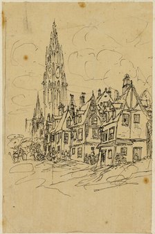 The Flemish Belfry, n.d. Creator: Rodolphe Bresdin.