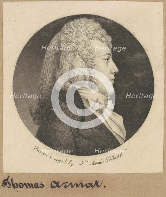 Thomas Wright Armat, 1799. Creator: Charles Balthazar Julien Févret de Saint-Mémin.