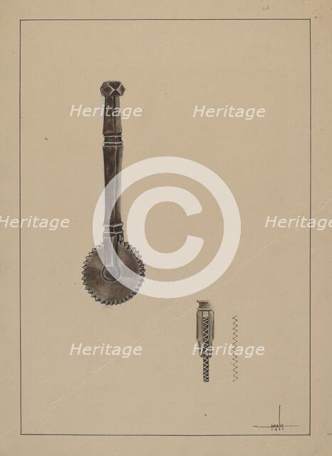 Pastry Jagger, 1937. Creator: James Drake.