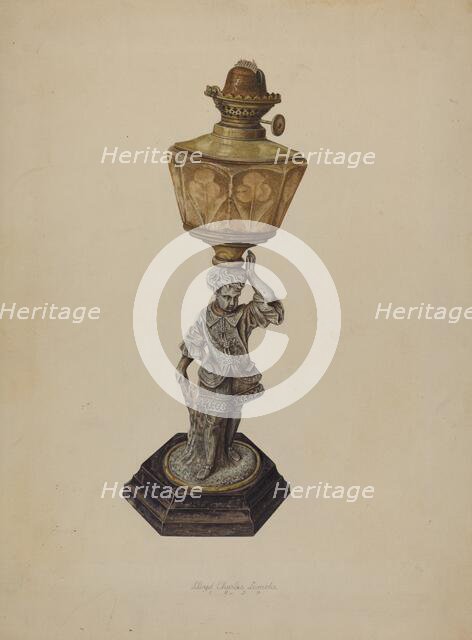 Table Lamp, 1939. Creator: Lloyd Charles Lemcke.