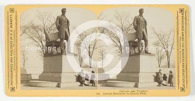 Lincoln Monument in Lincoln Park, 1887/93. Creator: Henry Hamilton Bennett.