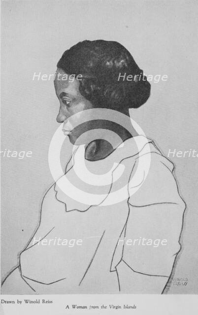 'Four portraits of Negro women : A woman from the Virgin Islands', 1925-03. Creator: Winold Reiss.
