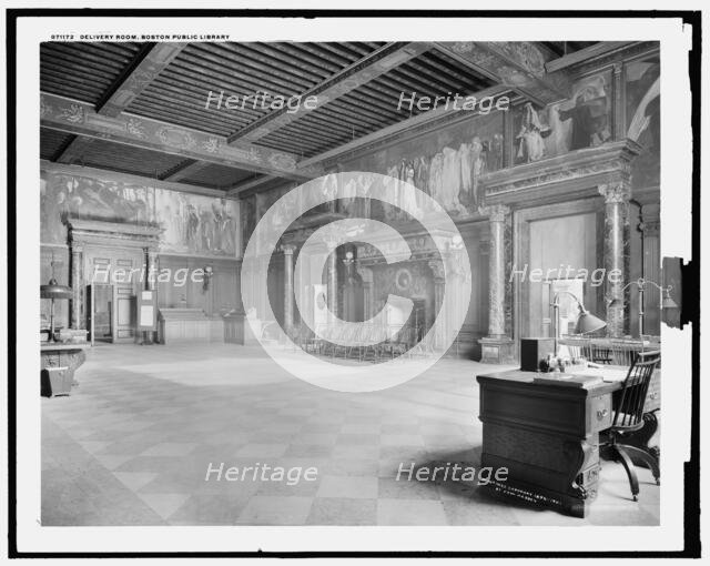 Delivery room, Boston Public Library, c1909. Creator: Unknown.