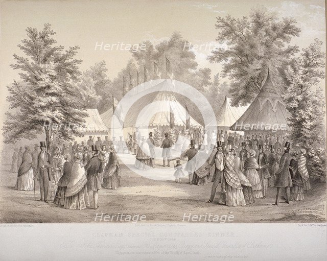 Clapham Special Constables' dinner, Clapham, London, 1848. Artist: HM Whichelo