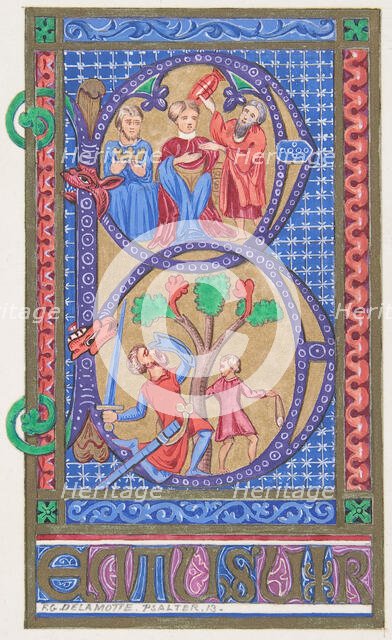 Illuminated Initial "B", 1830-62. Creator: Freeman Gage Delamotte.