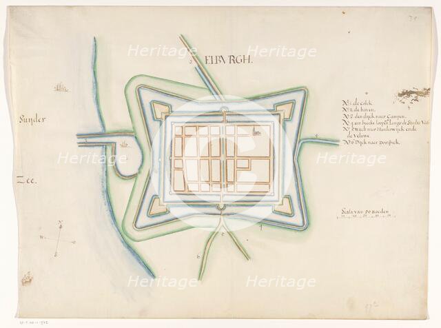 Map of Elburg, c.1650-c.1799. Creator: Anon.