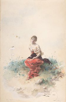 Female Figure, 19th century. Creator: Louis Leloir.
