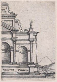 Mercurii Templum (Views of Ancient Roman Temples and Arches), 1535-40., 1535-40. Creator: Anon.