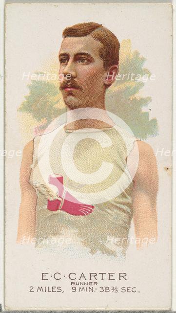 E.C. Carter, Runner, from World's Champions, Series 2 (N29) for Allen & Ginter Cigarettes,..., 1888. Creator: Allen & Ginter.