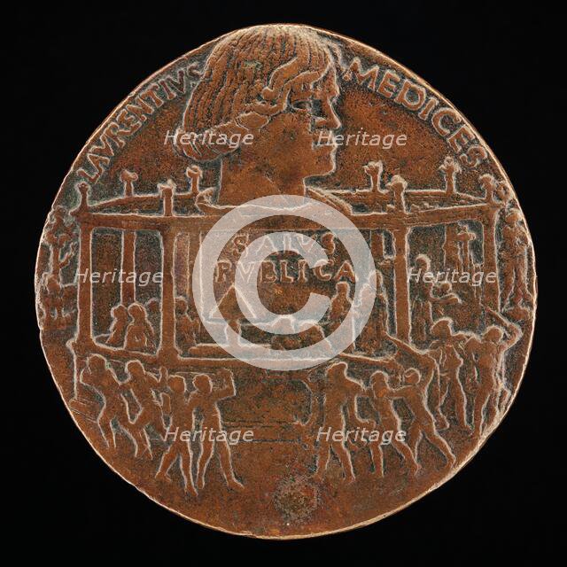 Lorenzo de' Medici, il Magnifico, 1449-1492 (The Pazzi Conspiracy Medal) [obverse], 1478. Creator: Bertoldo di Giovanni.