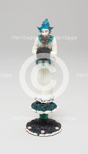 Actor in Star-Shaped Hat, France, 1750/99. Creator: Verres de Nevers.