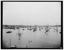 N.Y.Y.C. fleet, Newport harbor, 1888 Aug 10. Creator: Unknown.