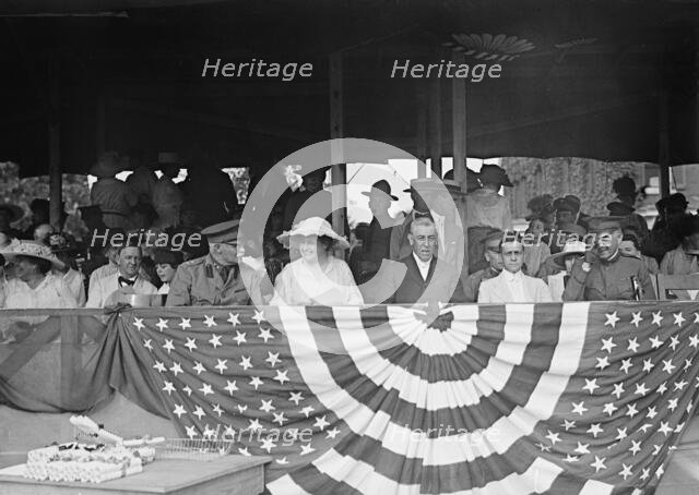 Woodrow Wilson On Reviewing Stand, 1917 or 1918. Creator: Unknown.