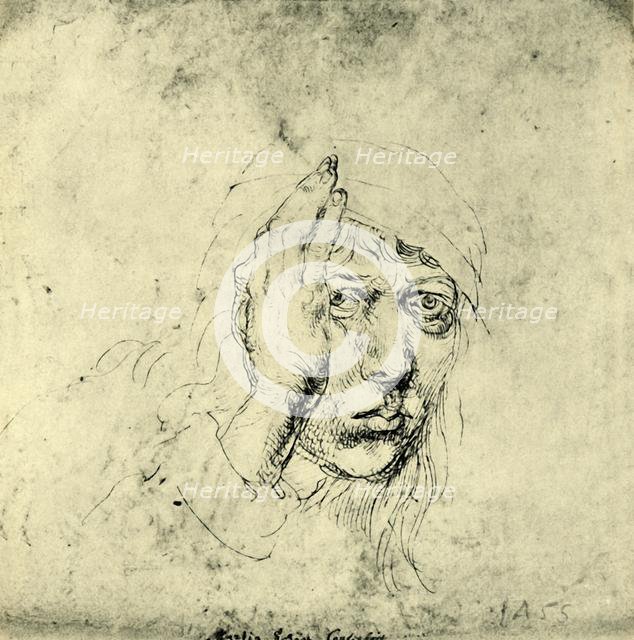 'Self portrait with a Bandage', 1492, (1943). Creator: Albrecht Durer.