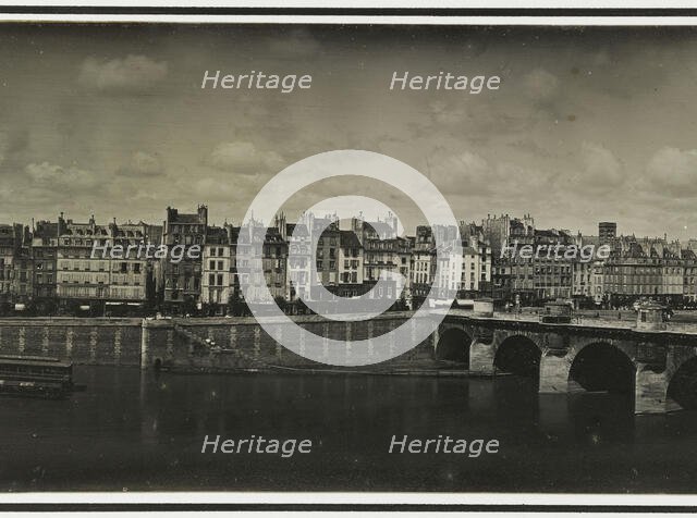 Panorama - Le Pont-Neuf, le Louvre et le quai de la Mégisserie, 1er arrondissement, Paris, 1845-1850 Creator: Unknown.