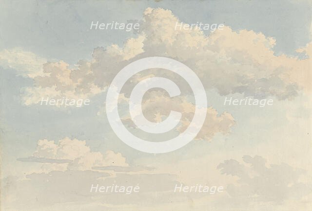 Clouds against blue sky, 1786-1857. Creator: Abraham Teerlink.
