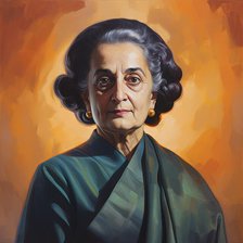 AI Image - Portrait of Indira Gandhi, 1960s, (2023). Creator: Heritage Images.