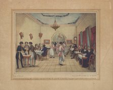 Restaurant in Saint Petersburg, 1842. Creator: Loginov, Vasily Ivanovich (active 1812-1846).