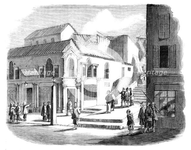 The War in China - Shop of the Chinese Baker, Esing (Alum), at Victoria, Hong-Kong, 1857. Creator: Marciano Antonio Baptista.