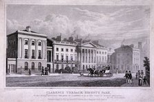 Clarence Terrace, Regent's Park, Marylebone, London, 1827. Artist: Thomas Barber