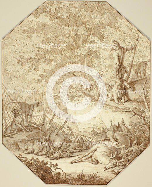 The Industrious Hunter, in Spring, n.d. Creator: Johann Elias Ridinger.