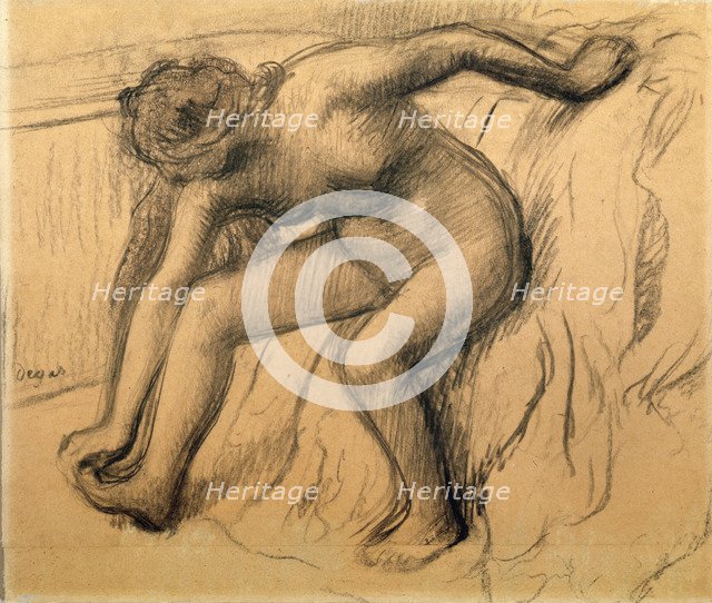 'After the Bath', 1892.  Artist: Edgar Degas