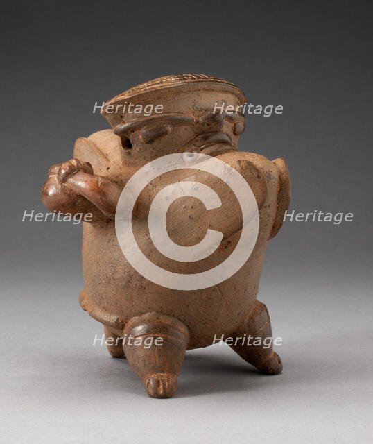 Vessel in the Form of a Hunchback Figure Carrying a Jar, A.D. 1200/1500. Creator: Unknown.