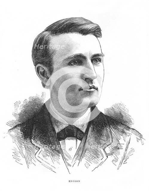 Thomas Alva Edison, American inventor, c1879. Artist: Unknown