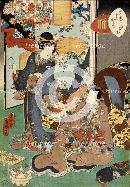 Hanachirusato, 1857. Creator: Utagawa Kunisada II.
