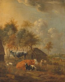Landscape with Animals, c.1700-c.1799. Creator: Schilder.