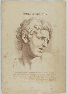 Simple Bodily Pain (from Heads Representing the Various Passions of the Soul; as they are ..., 1765. Creator: Anon.