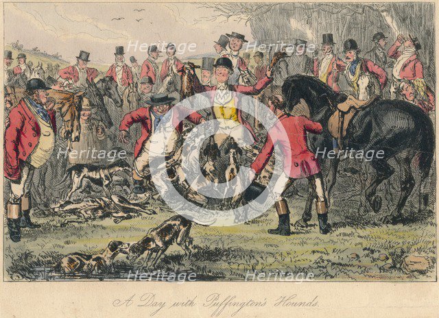 'A Day with Puffington's Hounds', 1865. Artists: Bradbury, Evans and Co, Hablot Knight Browne, John Leech.
